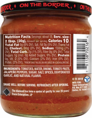 On The Border® Hot Salsa Perspective: back