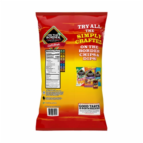 On the Border Cafe Style Tortilla Chips Perspective: back