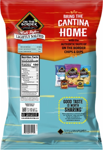 On the Border® Lightly Salted Cafe Style Tortilla Chips Perspective: back