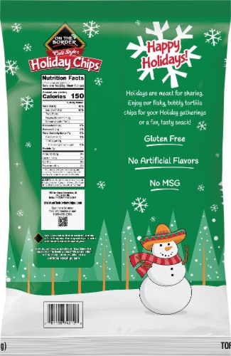 On The Border® Holiday Tortilla Chips Perspective: back