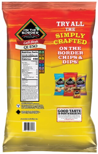 On the Border® Queso Cafe Style Tortilla Chips Perspective: back