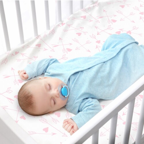 Bublo Baby Bassinet Sheet, Rectangle Bassinet Mattress for Boy Girl, 100% Cotton, One Size Perspective: back