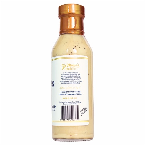 Yo Mama's Foods Keto Caesar Salad Dressing (4) Bottles Perspective: back