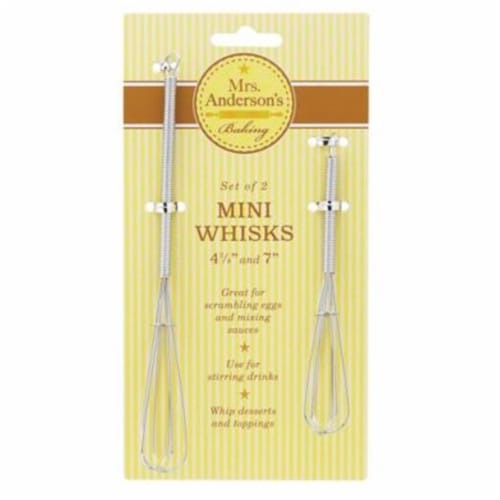 Mrs. Anderson's Mini Baking Whisks - 2 Piece - Silver Perspective: back