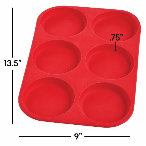 Mrs Anderson's Baking 6Cup Muffin Top Pan, BPA Free, Non-Stick European-Grade Silicone Perspective: back