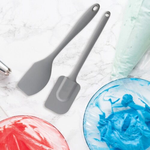 2 Pack Silicone Pan Scraper Kitchen Utensil Cleaning Spatula Cooking Baking Tool