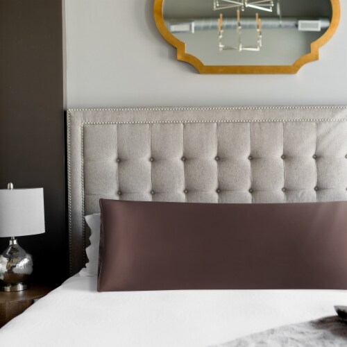 uxcell Smooth Satin Cooling Long Body Pillowcase Perspective: back