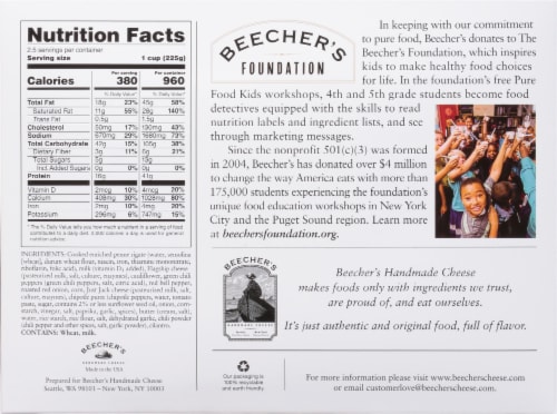 Beecher's Mariachi Mac & Cheese Frozen Meal Perspective: back