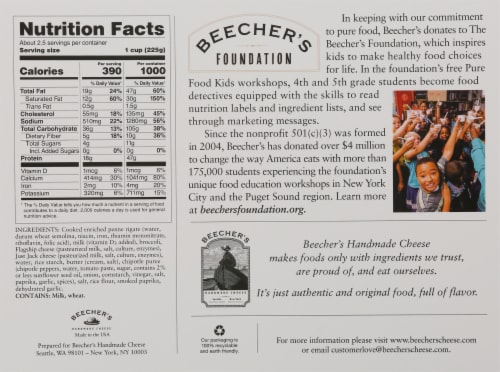 Beecher's Broccoli Mac & Cheese Frozen Meal Perspective: back