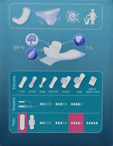 Natracare® Organic Ultra Super Plus Pads Perspective: back