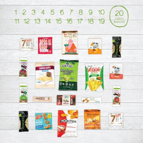 SNACK ATTACK VEGAN SNACKS CARE PACKAGE - [20 COUNT] Perspective: back