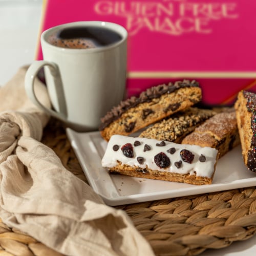 Gluten Free Biscotti Gift Basket - Stunning Holiday Cookies Gift Baskets - Holiday Assortment Perspective: back
