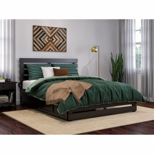 Oxford Queen Bed with Footboard and 2 Drawers in Espresso, 1 Kroger