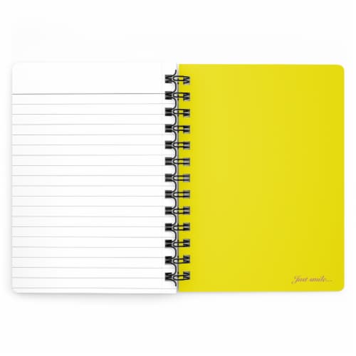 Lined Notebook Spiral Colorful Cute Smile College Ruled Notebook for Journaling Perspective: back