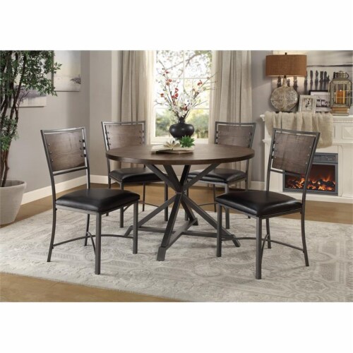 Lexicon Fideo Mahogany Transitional Wood Dining Room Round Table Perspective: back