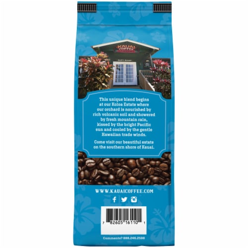 Kauai Coffee® Vanilla Macadamia Nut Ground Coffee Perspective: back