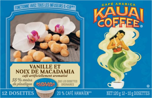 Kauai Coffee® Vanilla Macadamia Nut Coffee Pods Perspective: back