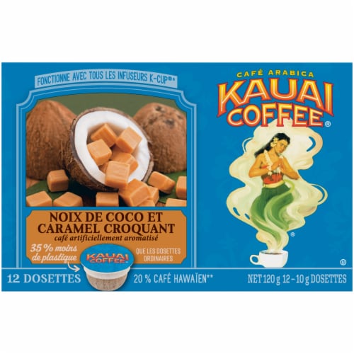 Kauai Coffee® Coconut Caramel Crunch Coffee Single-Serve Pods Perspective: back