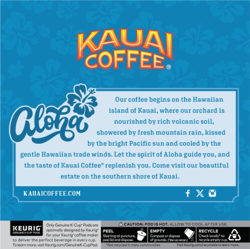 Kauai Coffee® Garden Isle Medium Roast K-Cup® Coffee Pods Perspective: back