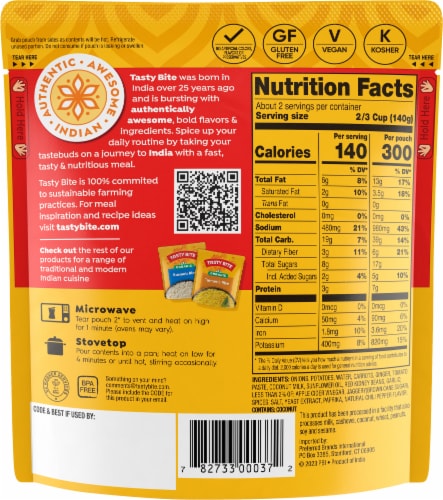 Tasty Bite® Hot & Spicy Indian Vindaloo Perspective: back