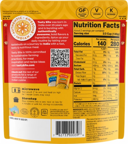 Tasty Bite® 3 Bean Lentils Madras Perspective: back