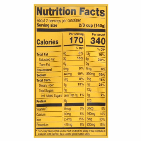 Tasty Bite® Organic Chickpea Tikka Masala Perspective: back