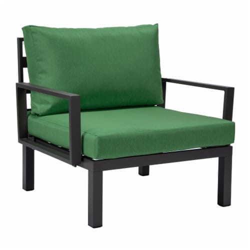 Leisuremod Hamilton 6-Piece Aluminum Patio Conversation Set With Cushions Perspective: back