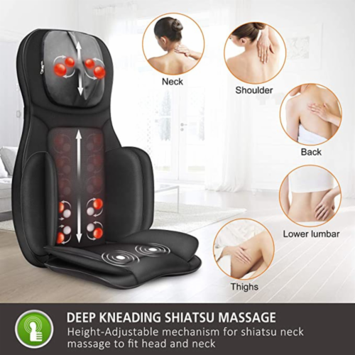 Massage seat pads car shiatsu massager heat function car massage mat