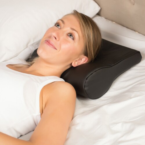 Core Products AB Contour Cervical Support Pillow, Black Vinyl Perspective: back