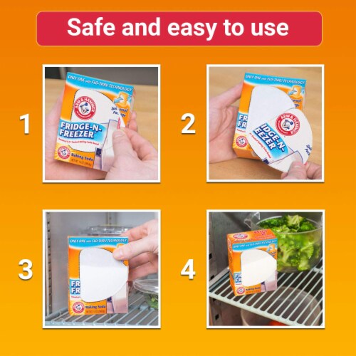 Arm Hammer Baking Soda Fridge-n-Freezer Odor Absorber 14 Oz. (Pack of 16) Perspective: back
