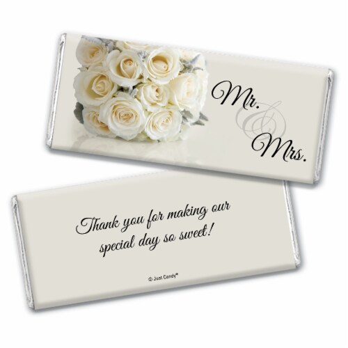 36ct Floral Wedding Candy Party Favors Hershey's Chocolate Bars (36 Pack) - Candy Included Perspective: back