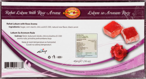 Dobrova™ Rahat Lokum with Rose Aroma Candy Perspective: back