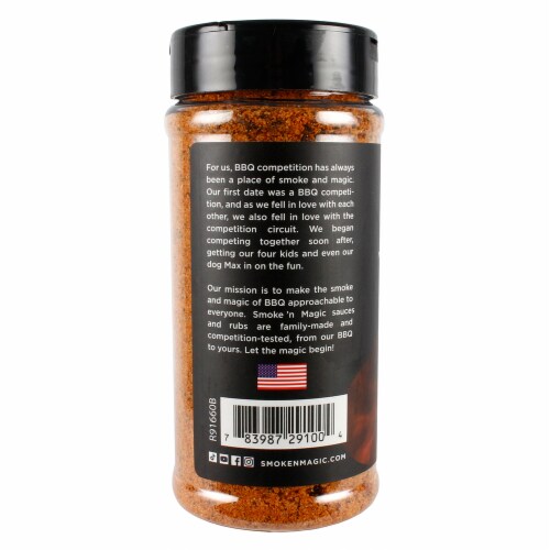 Smoke 'N Magic Sweet n Peppery Rib Rub Seasoning Beef Pork Vegetables 12.5 Ounce Perspective: back