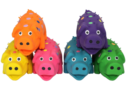 Multipet® Squeakables Latex Polka Dot Pig Dog Toy, 1 ct