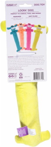 Multipet Small Loofa Plush Dog Toy Perspective: back