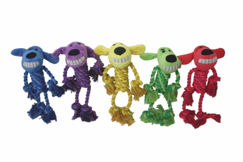 Multipet Rope Body Loofa Dog Toy - Assorted Perspective: back