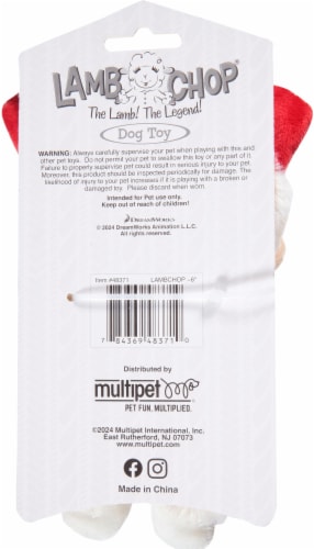 Multipet® Plush Lamb Chop® Dog Toy Perspective: back