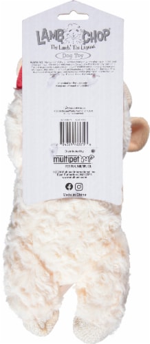 Multipet Plush Lamb Chop Dog Toy Perspective: back