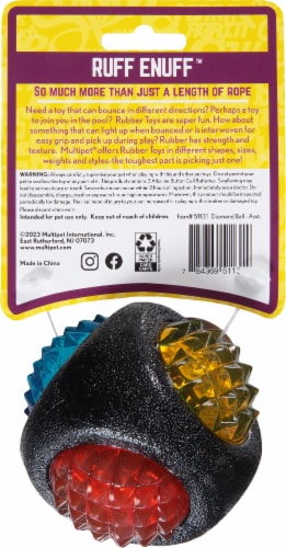 Multipet Diamond Ball Dog Toy Perspective: back