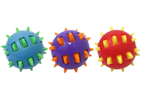 Multipet Spike Ball Dog Toy Perspective: back