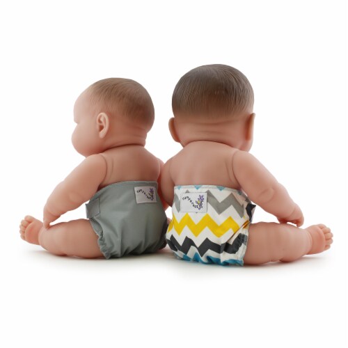 Kanga Care Rumparooz Doll Diaper Set - Charlie & Platinum Perspective: back
