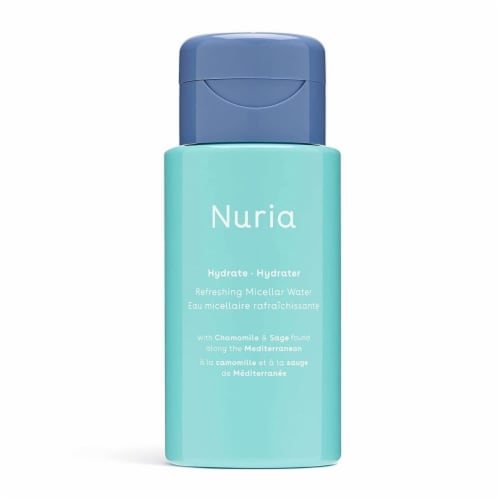 Nuria - Hydrate Refreshing Micellar Water, No-Rinse Makeup Remover Water with Sage Leaf Oil, Perspective: back