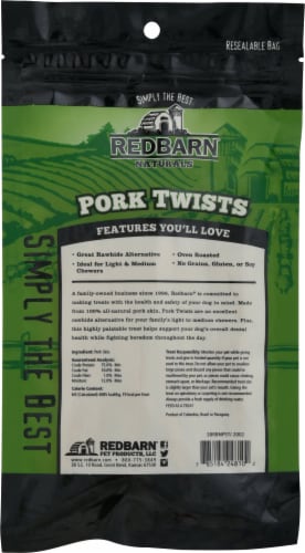 Redbarn Pork Twists Premium Dog Treats Perspective: back