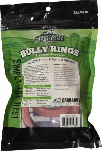 Redbarn® Naturals Bully Rings Dog Treats Perspective: back