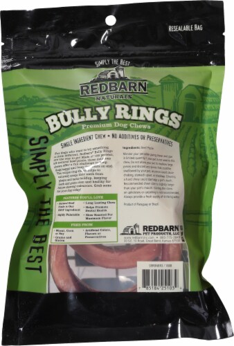 Redbarn® Naturals Bully Rings Dog Treats Perspective: back