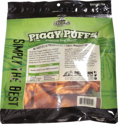 Red Barn® Naturals Piggy Puffs® Dog Chews Perspective: back
