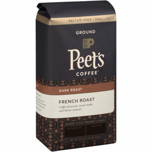 Peet's Coffee French Roast Dark Roast Ground Coffee Perspective: back