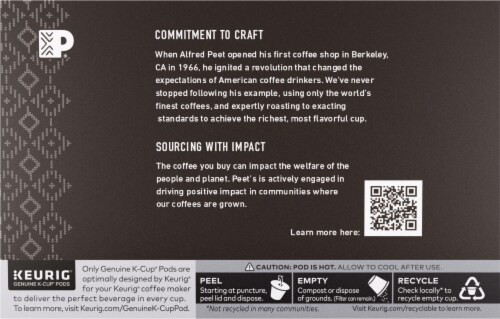 Peet's® Luminosa Breakfast Blend Light Roast K-Cup Coffee Pods Perspective: back