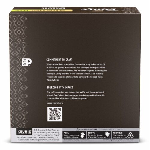 Peet's® Decaf Especial Medium Roast K-Cup Coffee Pods Perspective: back