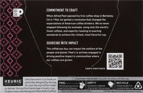 Peet's® Hazelnut Mocha K-Cup Coffee Pods Perspective: back
